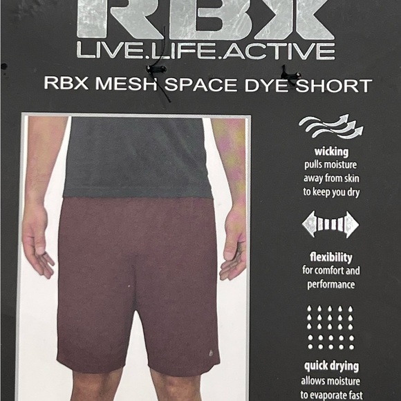RBX Athletic Shorts Active Training Lightweight Drawstring Pockets Mens Sz M - Picture 9 of 9